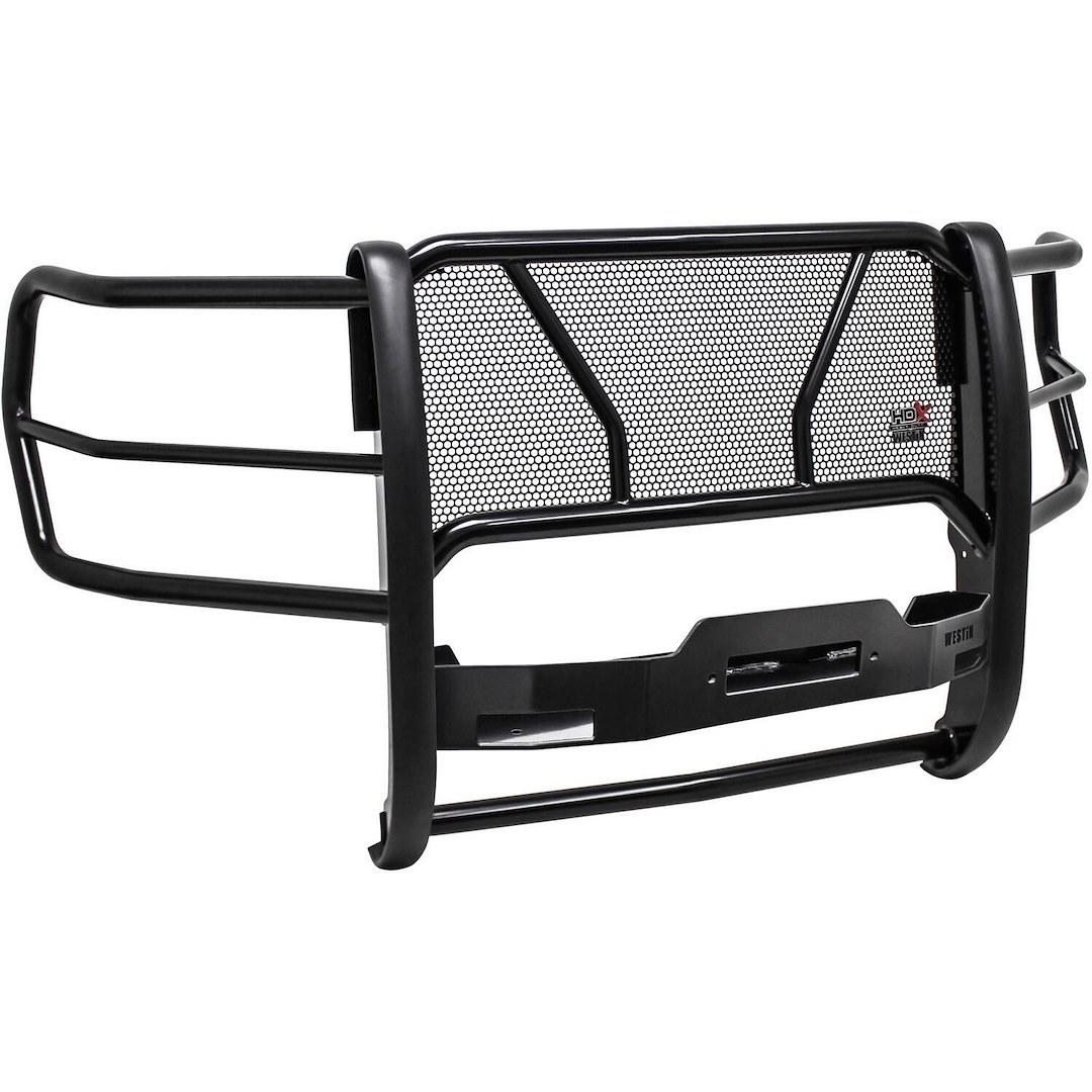 Westin Grille Guard, Hdx, 1-Piece, Black Powder Coated Steel, 2 Inch Diameter, With Brush Guard, Without Skid Plate, With Winch Mount – 57-93905