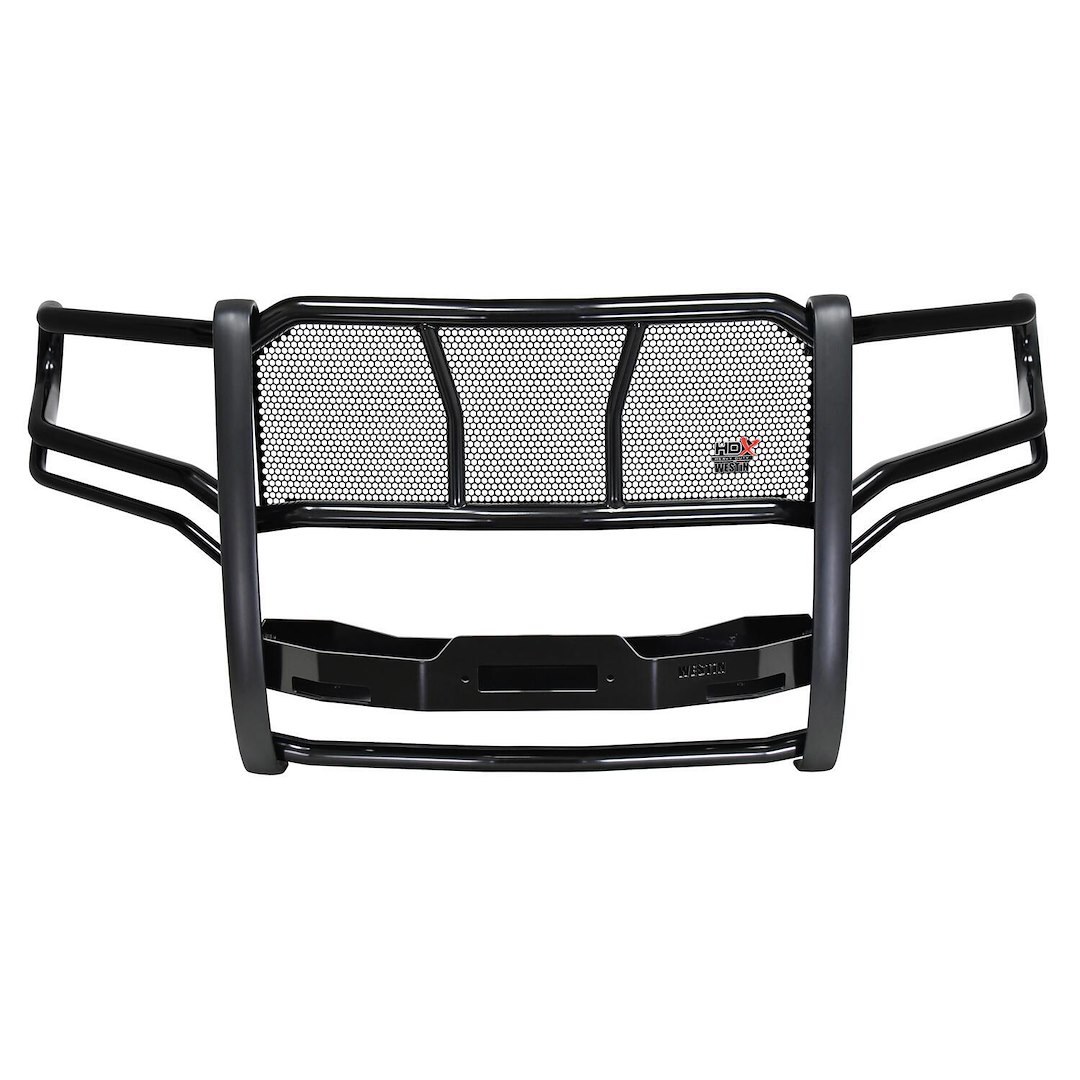 Westin Grille Guard, Hdx, 1-Piece, Black Powder Coated Steel, 2 Inch Diameter, With Brush Guard, Without Skid Plate, With Winch Mount – 57-93975