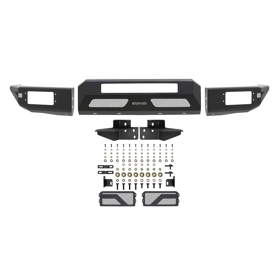 Westin Bumper, Pro-Mod, Modular Design, Mounting Hardware Included, Without Grille Guard, Without Winch Mount, Without D-Ring Mounts – 58-41055