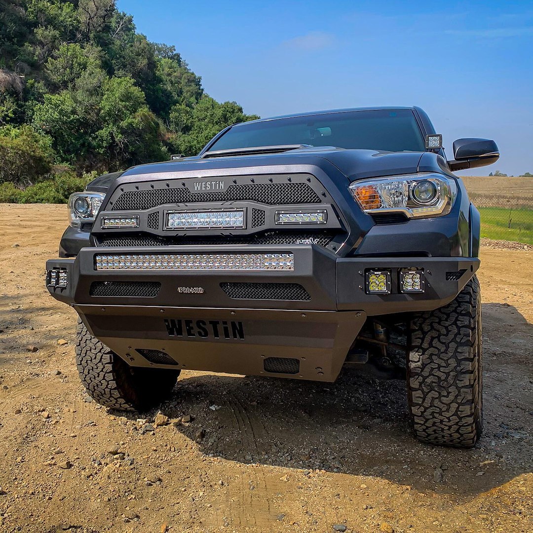 Westin Skid Plate, Pro-Mod, For Use with Westin Pro-Mod Front Bumpers, Textured Powder Coat, Black, 10 Gauge Steel – 58-72005