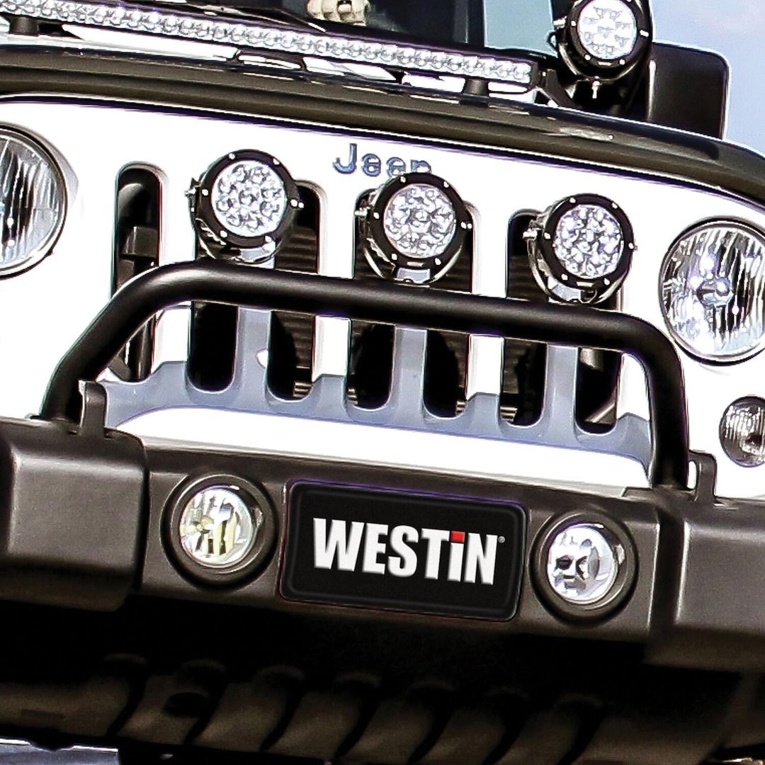 Westin Driving/ Fog Light Mounting Bar, Snyper, Front Snyper Bumper Mount, Mounts 3 Lights or One 20 Inch Light Bar, Textured Black, Steel – 62-41055
