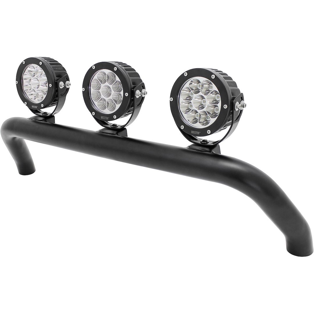 Westin Driving/ Fog Light Mounting Bar, Snyper, Front Snyper Bumper Mount, Mounts 3 Lights or One 20 Inch Light Bar, Textured Black, Steel – 62-41055