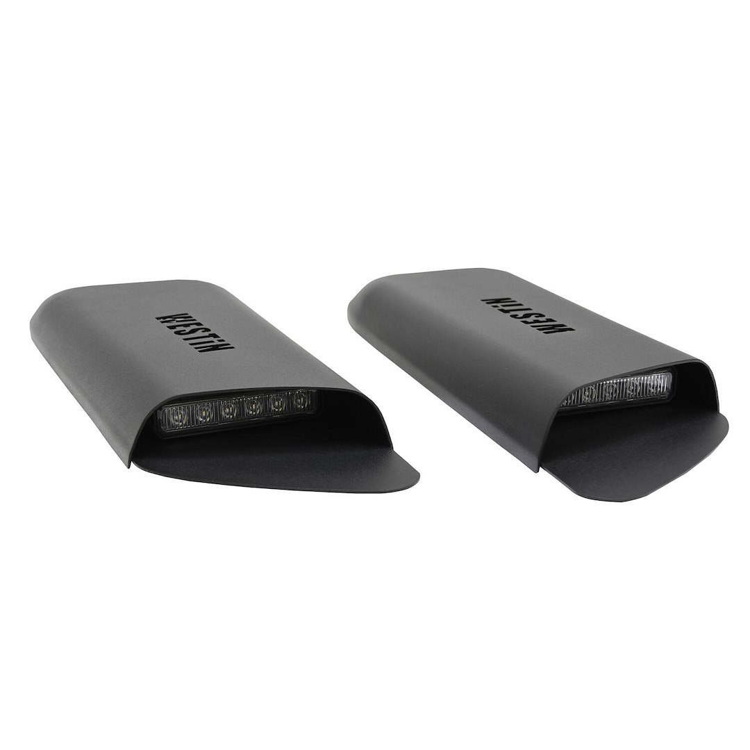 Westin Hood Scoop, Functional, Double Vented, Black, Steel, 1600 Lumens, With 5 Inch LED, 2 Piece – 62-41115