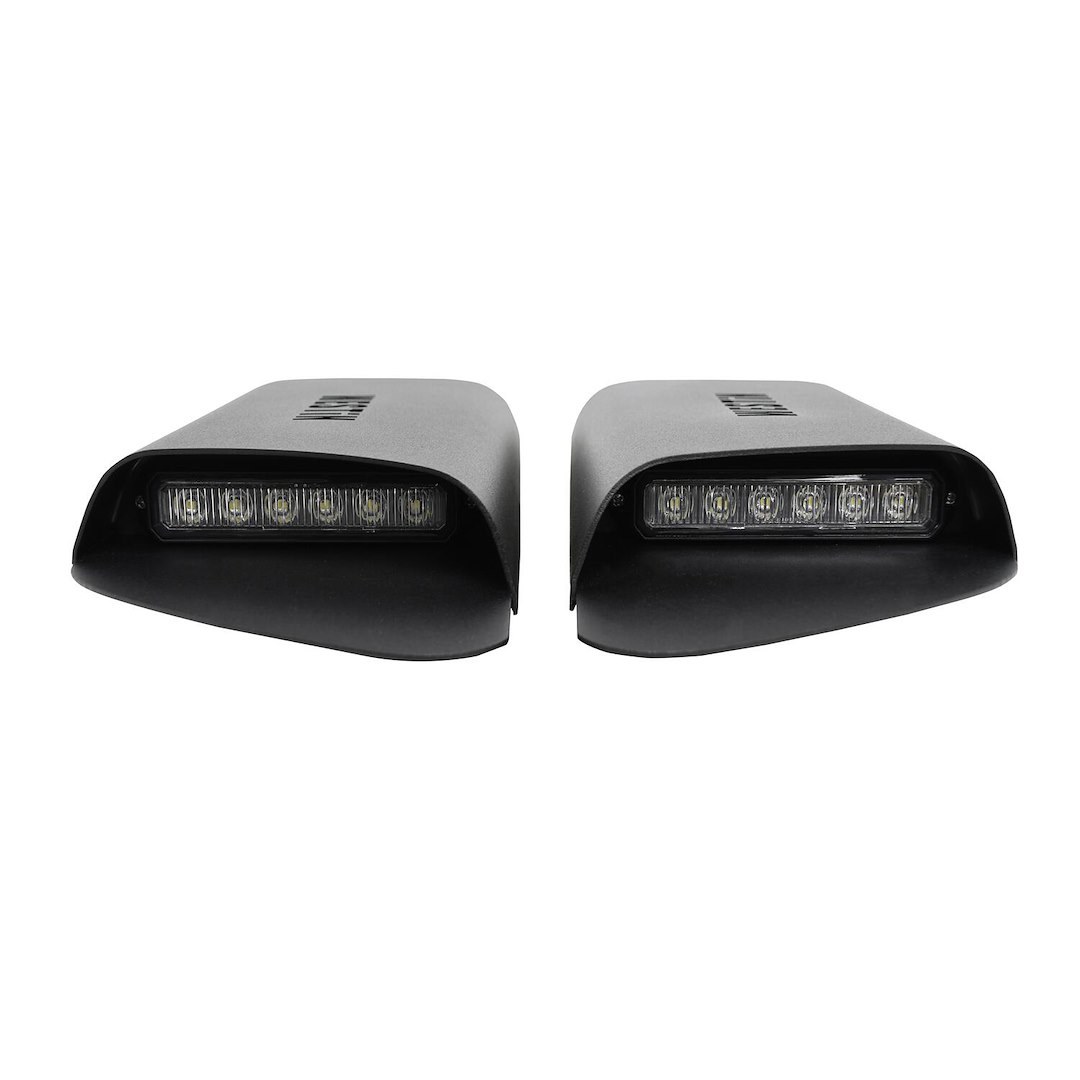 Westin Hood Scoop, Functional, Double Vented, Black, Steel, 1600 Lumens, With 5 Inch LED, 2 Piece – 62-41115