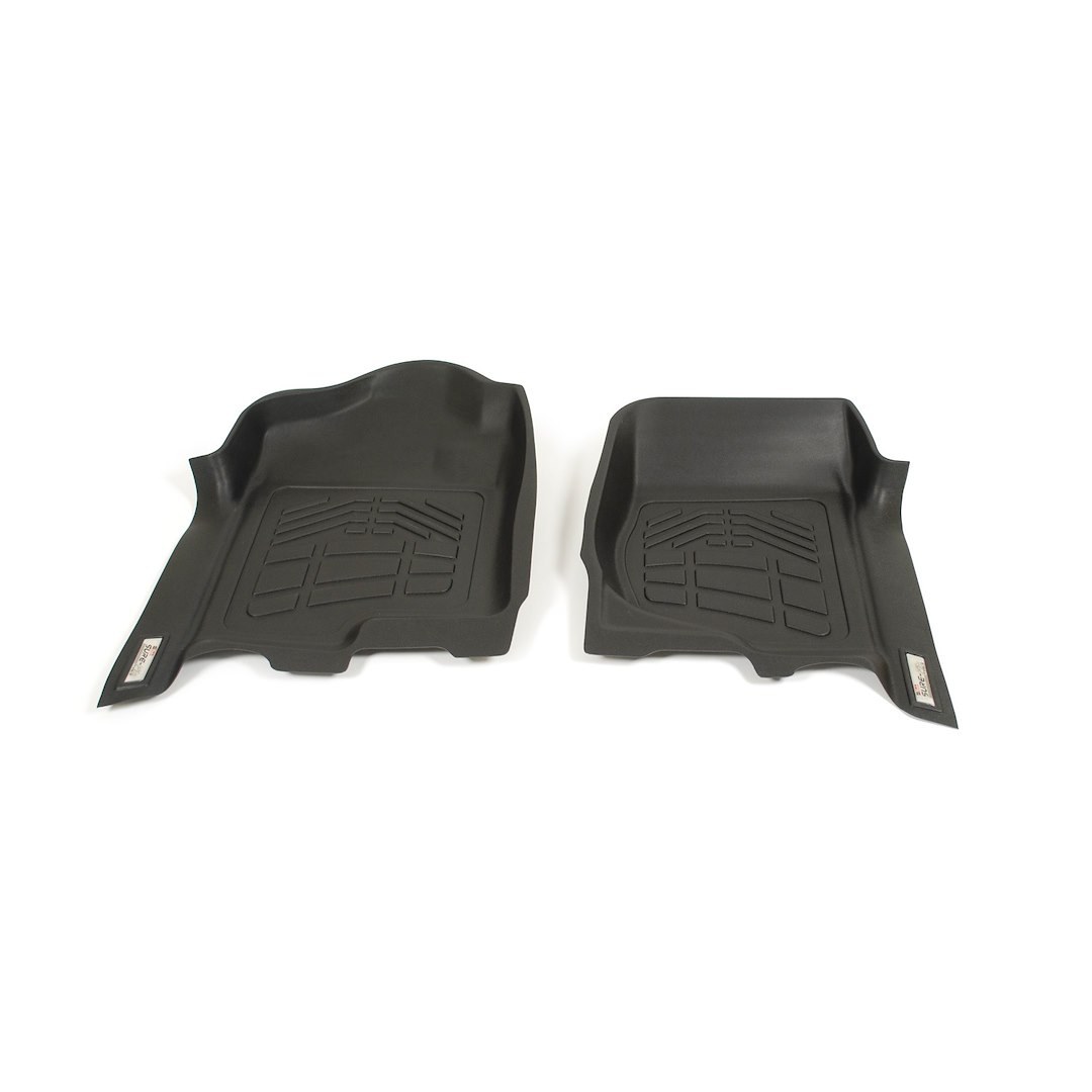 Westin Floor Liner, Sure-Fit, Molded Fit, Grooved, Black, Rubberized Copolymer, 2 Piece – 72-110001