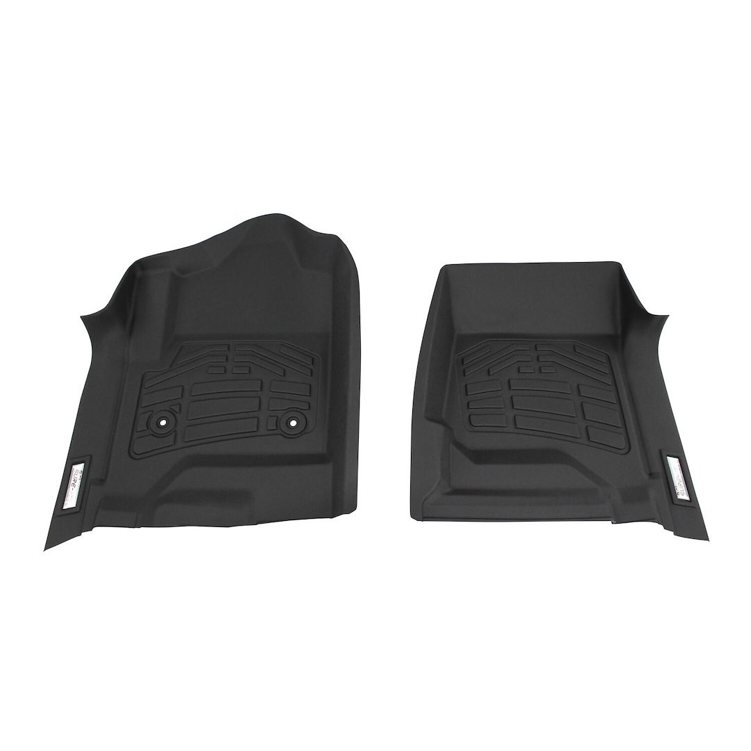 Westin Floor Liner, Sure-Fit, Molded Fit, Grooved, Black, Rubberized Copolymer, 2 Piece – 72-110052