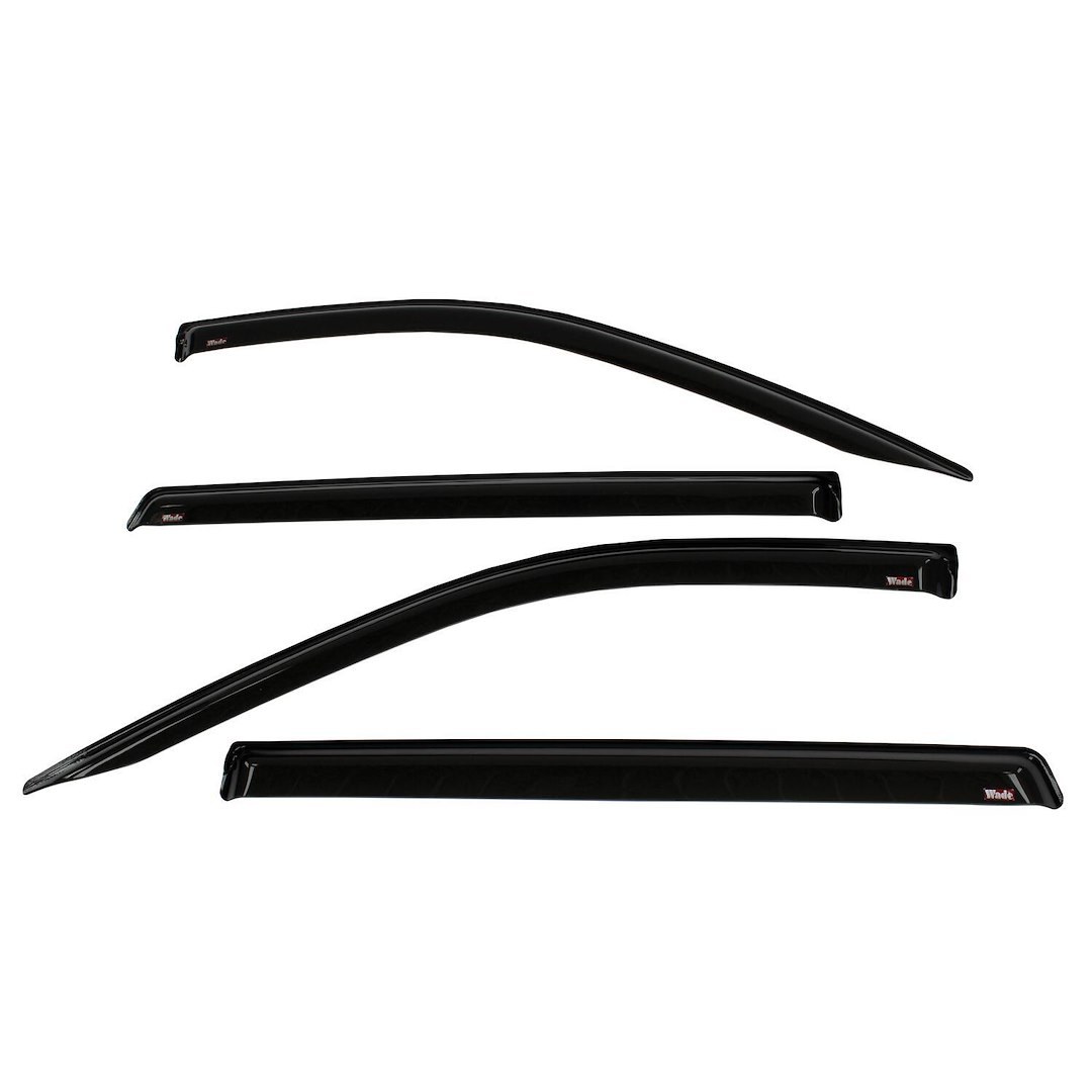 Westin Rainguard, Wade Wind Deflectors – Slim Design, Low Profile, Tape-On, High Gloss Smoke, Acrylic, Set of 4 – 72-31408