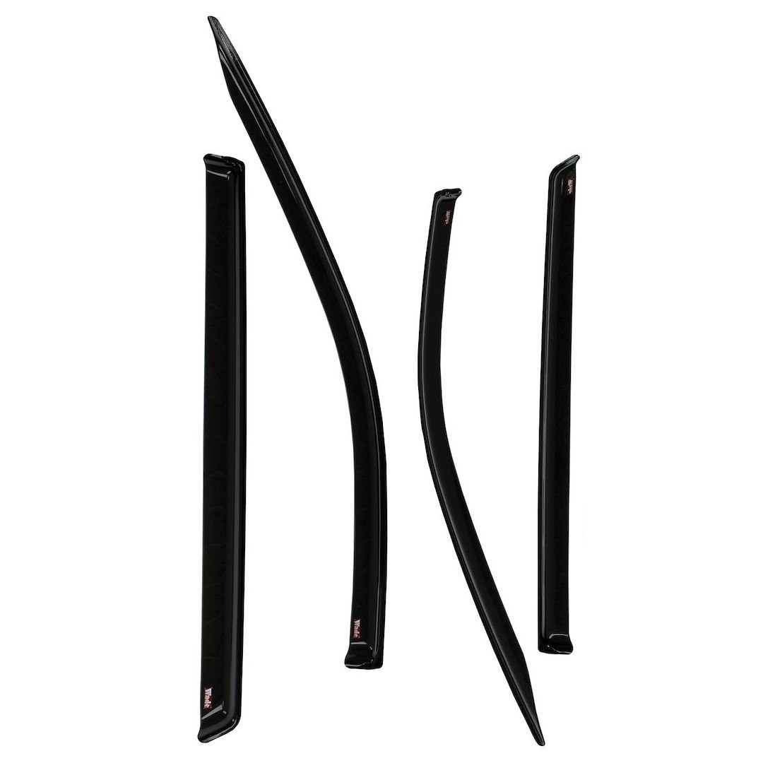 Westin Rainguard, Wade Wind Deflectors – Slim Design, Low Profile, Tape-On, High Gloss Smoke, Acrylic, Set of 4 – 72-31408
