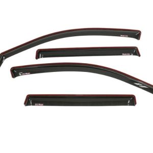 Westin Rainguard, Wade Wind Deflectors – Slim Design, Low Profile, Tape-On, High Gloss Smoke, Acrylic, Set of 4 – 72-31410