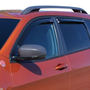 Westin Rainguard, Wade Wind Deflectors – Slim Design, Low Profile, Tape-On, High Gloss Smoke, Acrylic, Set of 4 – 72-31410