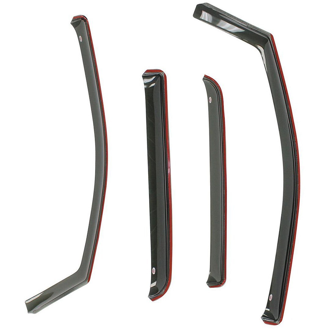 Westin Rainguard, Wade Wind Deflectors, Low Profile, IN-Channel, High Gloss Smoke, Plastic, Set of 4 – 72-35401