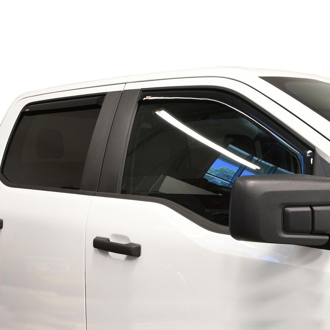 Westin Rainguard, Wade Wind Deflectors – IN-Channel, Low Profile, High Gloss Smoke, Acrylic, Set of 4 – 72-37407