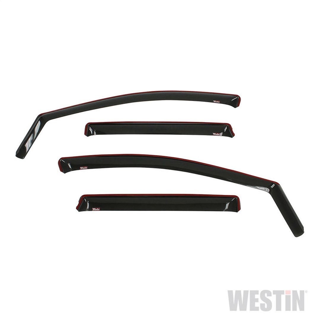 Westin Rainguard, Wade Wind Deflectors, Low Profile, IN-Channel, High Gloss Smoke, Acrylic, Set of 4 – 72-37415