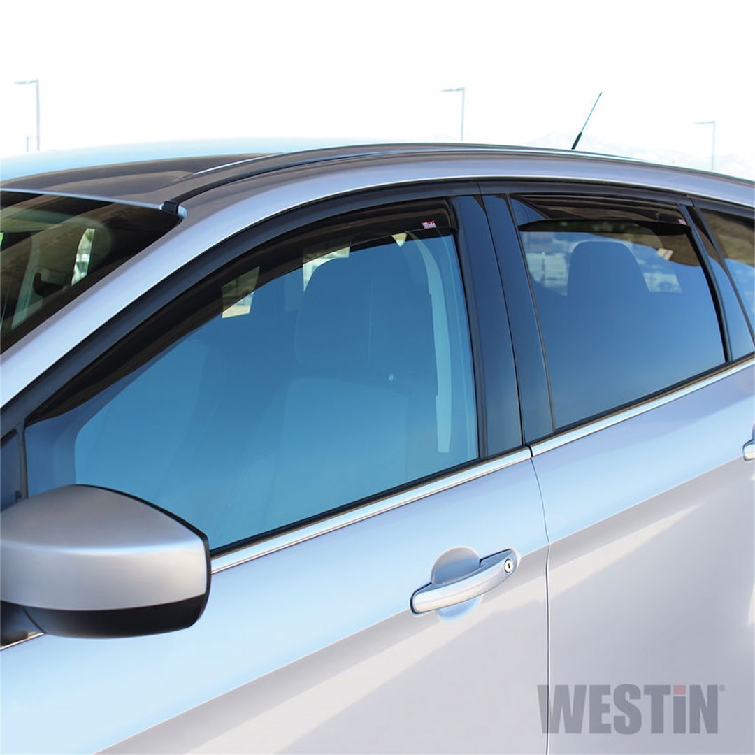 Westin Rainguard, Wade Wind Deflectors, Low Profile, IN-Channel, High Gloss Smoke, Acrylic, Set of 4 – 72-37415