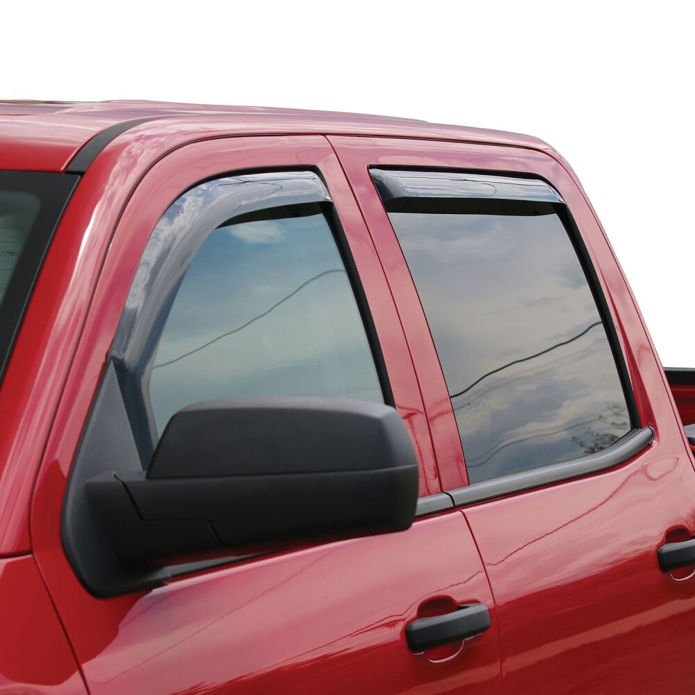 Westin Rainguard, Wade Wind Deflectors, Low Profile, IN-Channel, Matte Black, Plastic, Set of 4 – 72-39905