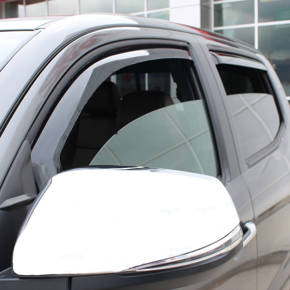 Westin Rainguard, Wade Wind Deflectors, Low Profile, IN-Channel, Matte Black, Plastic, Set of 4 – 72-39905