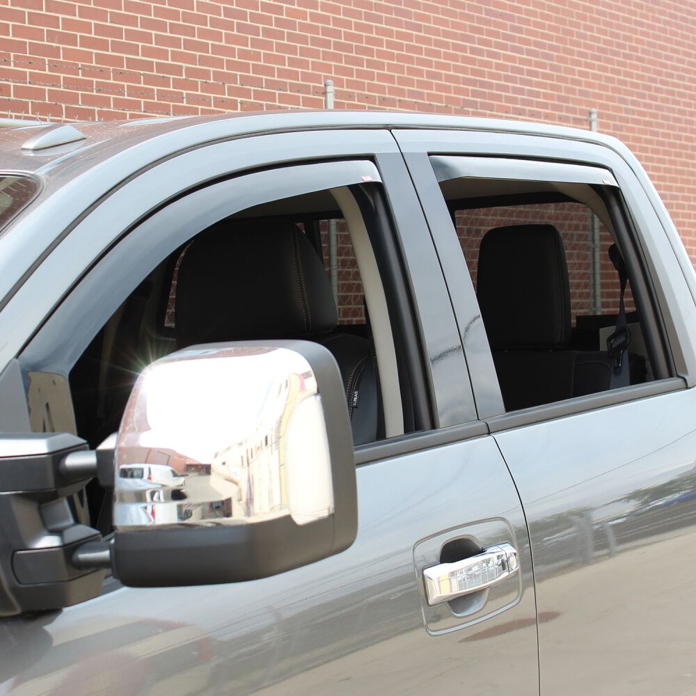 Westin Rainguard, Wade Wind Deflectors, Low Profile, IN-Channel, Matte Black, Plastic, Set of 4 – 72-39905