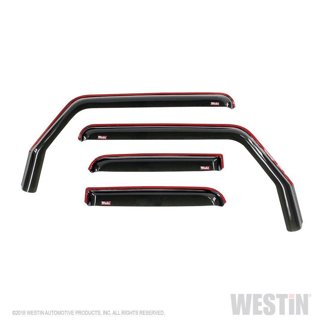 Westin Rainguard, Wade Wind Deflectors, IN-Channel, High Gloss Smoke, Acrylic, Set of 4 – 72-51499