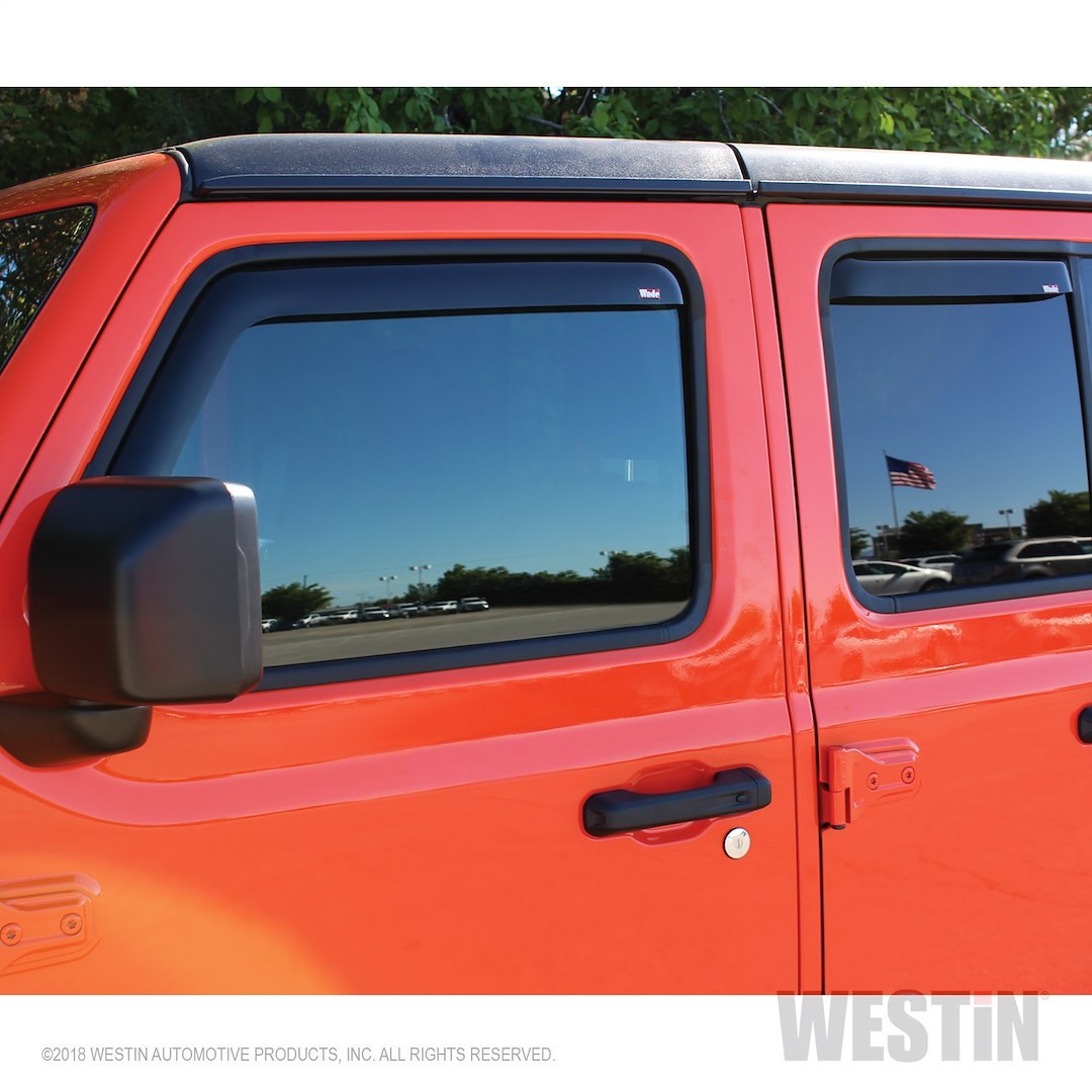 Westin Rainguard, Wade Wind Deflectors, IN-Channel, High Gloss Smoke, Acrylic, Set of 4 – 72-51499