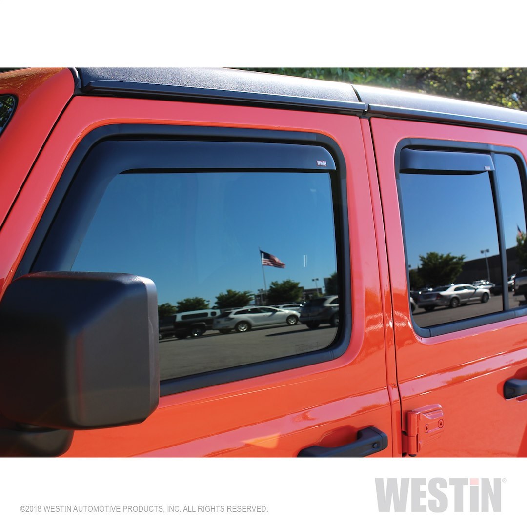 Westin Rainguard, Wade Wind Deflectors, IN-Channel, High Gloss Smoke, Acrylic, Set of 4 – 72-51499