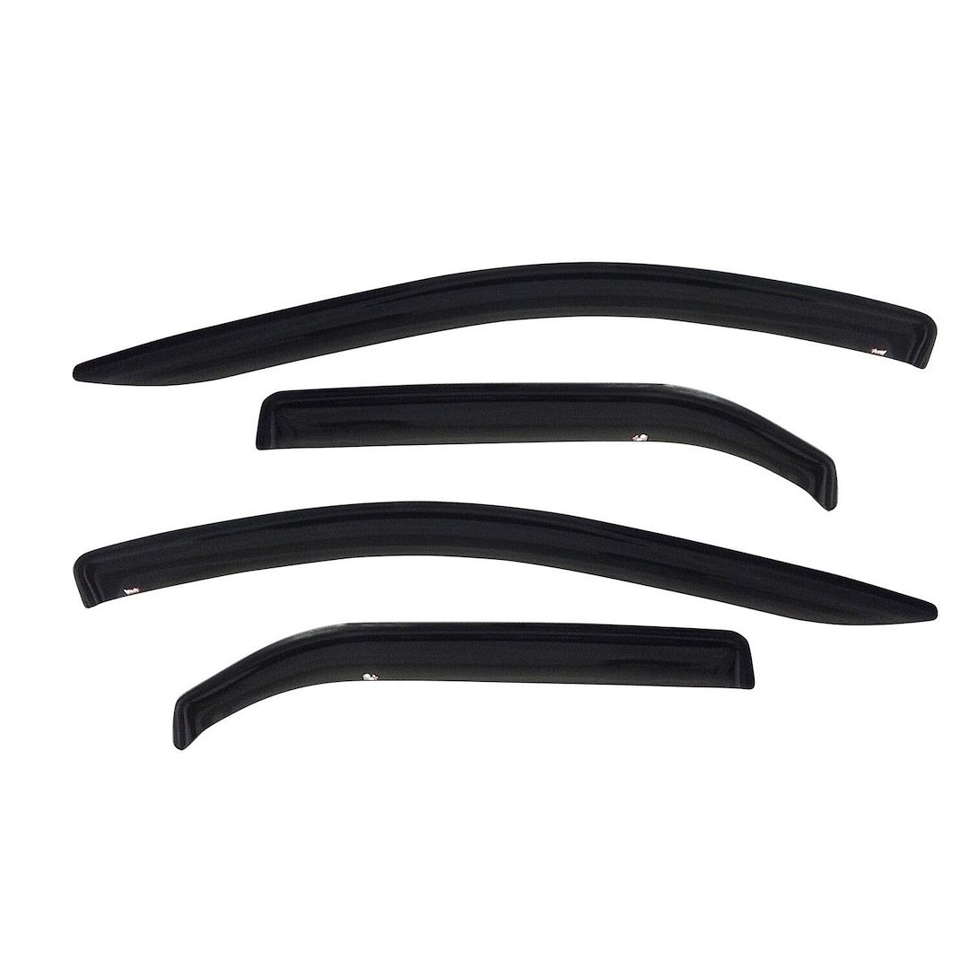 Westin Rainguard, Wade Wind Deflectors – Slim Design, Low Profile, Tape-On, High Gloss Smoke, Acrylic, Set of 4 – 72-82480
