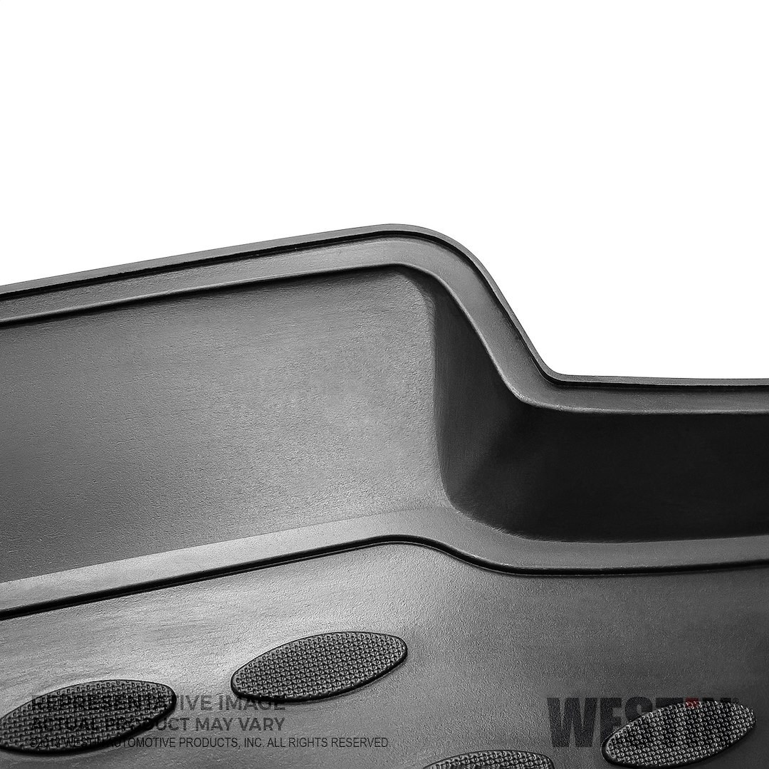 Westin Floor Liner, Profile, Molded Fit, Raised Edges/ Textured Raised Ovals, Black, Rubberized Polymer, 4 Piece – 74-26-51030