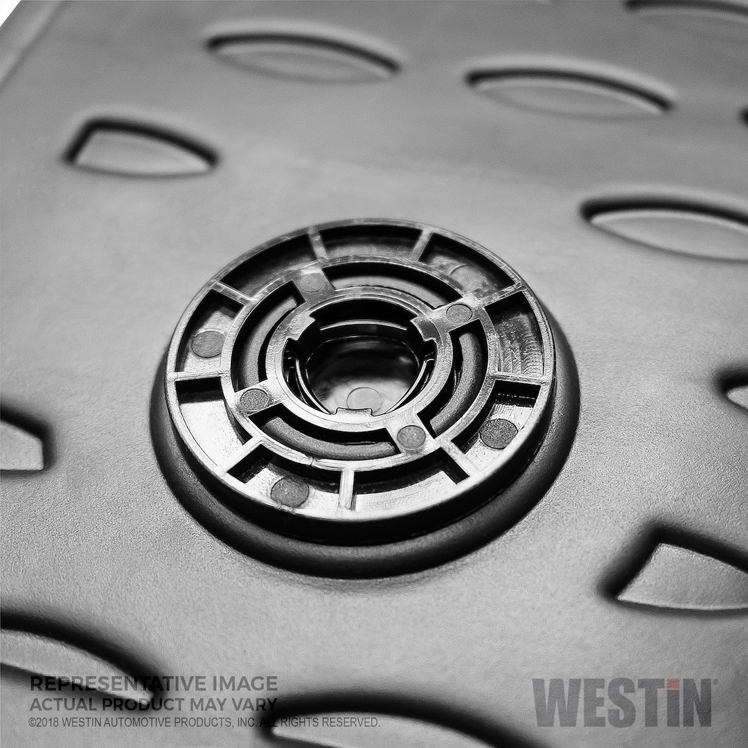 Westin Floor Liner, Profile, Molded Fit, Textured Raised Ovals, Black, Rubberized Copolymer, 2 Piece – 74-39-11007