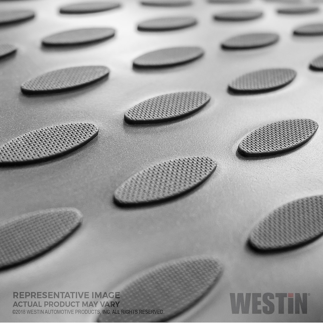 Westin Floor Liner, Profile, Molded Fit, Textured Raised Ovals, Black, Rubberized Copolymer, 2 Piece – 74-39-11007