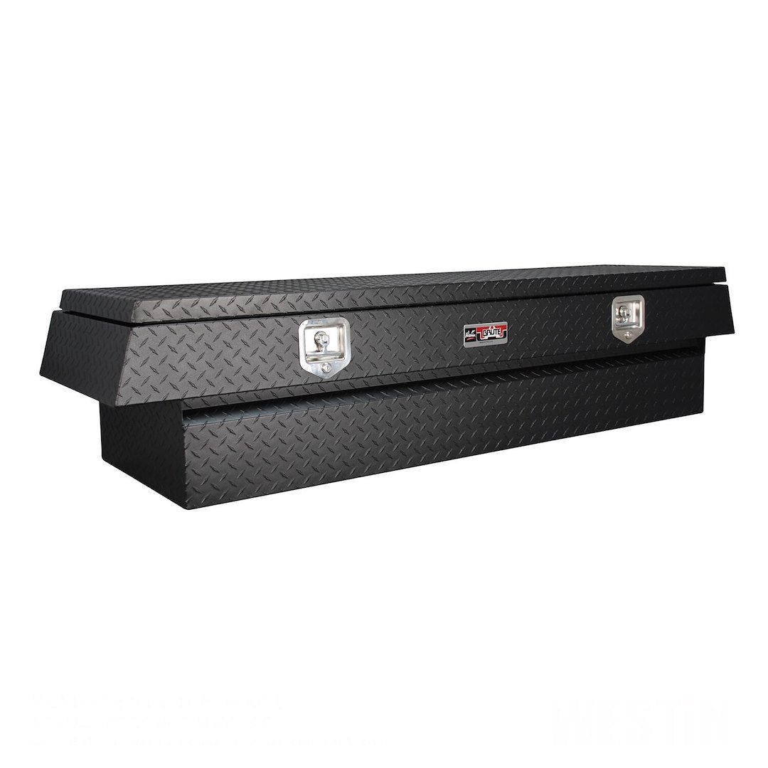 Westin Tool Box, Brute, Topsider, 2 Top/ 1 Bottom Door, Diamond Tread, Black Textured, Aluminum – 80-TB400-96D-BT