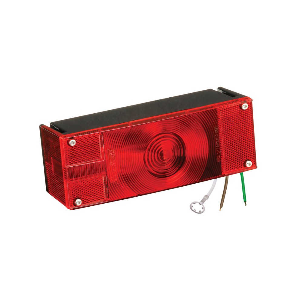 Wesbar Trailer Light, 8-Function Tail Light, Incandescent Bulb, Rectangular, Red Lens, 8.03 Inch Length X 2.83 Inch Width X 2.94 Inch Height – 006504
