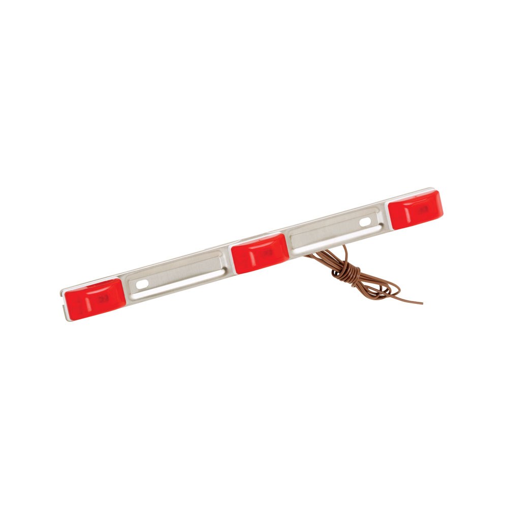 Wesbar Trailer Light, Id Light Bar, Incandescent Bulb, Red Lens, 14-1/2 Inch Length X 1 Inch Width X 1-1/8 Inch Height – 203315