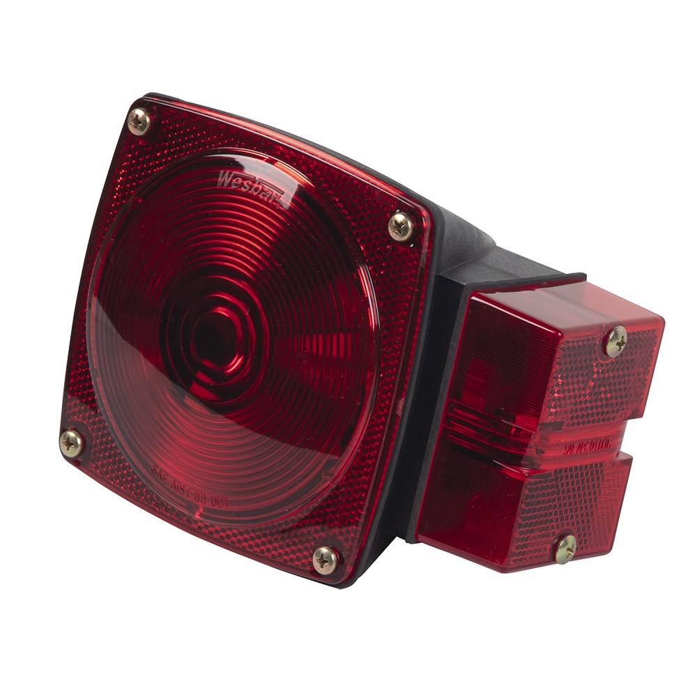 Wesbar Trailer Light, 7-Function Tail Light, Incandescent Bulb, Red Lens, 6.29 Inch Length X 4.66 Inch Width X 3.76 Inch Height – 2523074