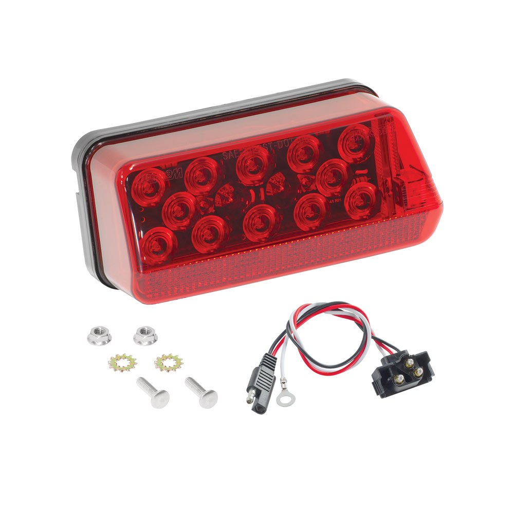 Wesbar Trailer Light, 7-Function Tail Light, LED, Red Lens, 7.53 Inch X 3.48 Inch X 3.13 Inch Size – 281594