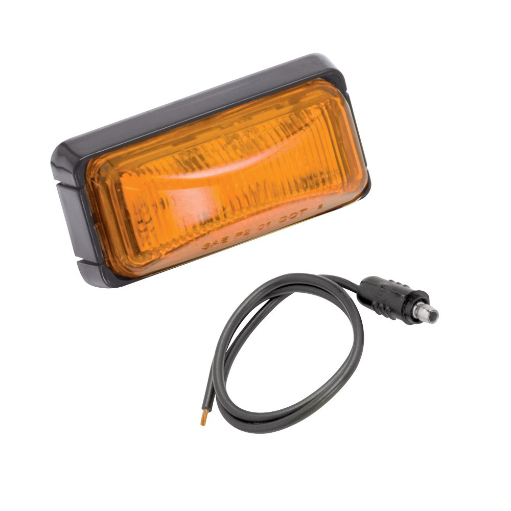 Wesbar Clearance Light, 37 Series, Replacement LED, Amber Lens, 2-7/8 Inch Length X 1 Inch Width X 1-1/2 Inch Height – 401580