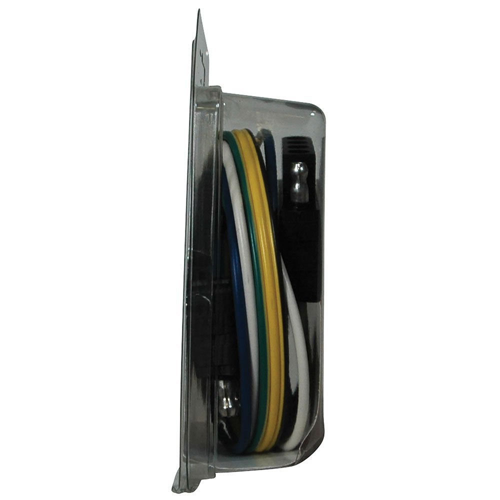 Wesbar Trailer Wiring Connector, Double Sided, 5-WAY Flat Car/ Trailer Side Extension Style Wiring Harness, 2 Foot Length – 707255