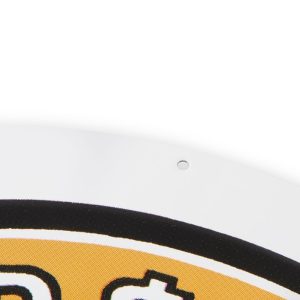 Weiand Sign, 20 Inch X 20 Inch, Retro Weiand Design, White/ Black/ Orange, Stamped Metal – 10001WND