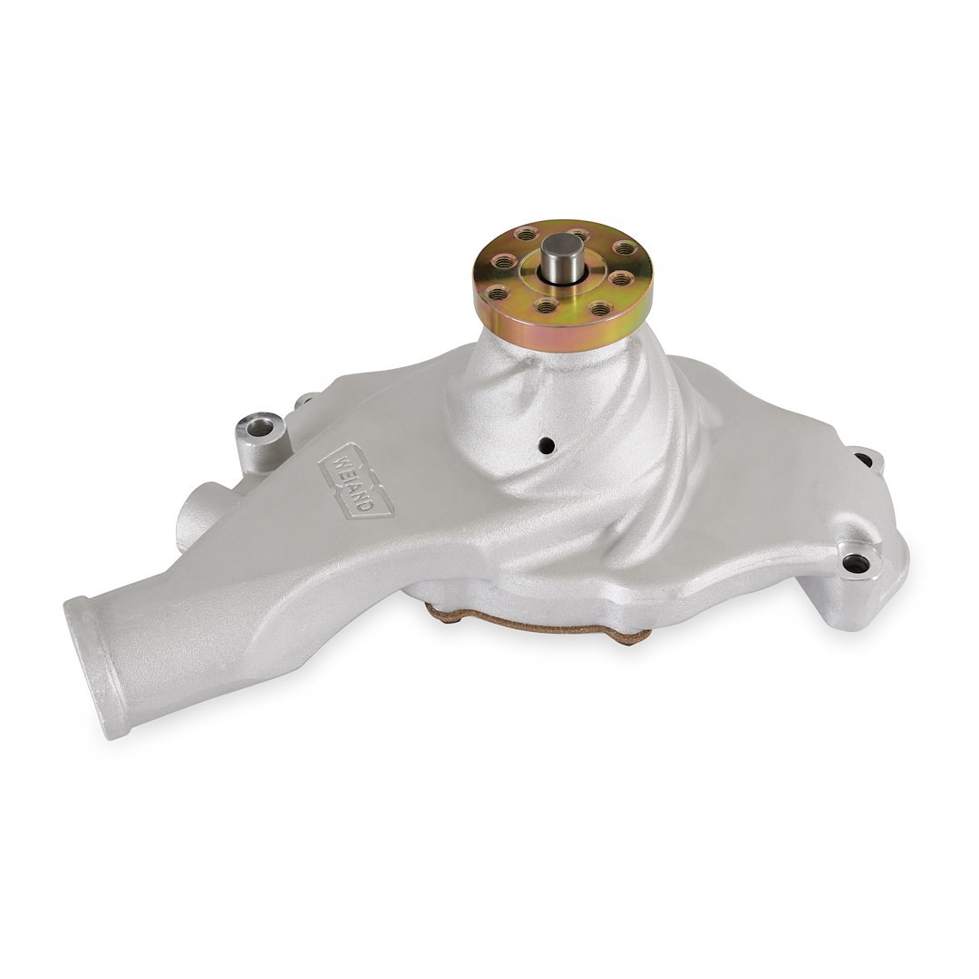 Weiand Water Pump, Action+plus, For Use with Big Block Chevy Engines, Short, Satin, Aluminum – 9212