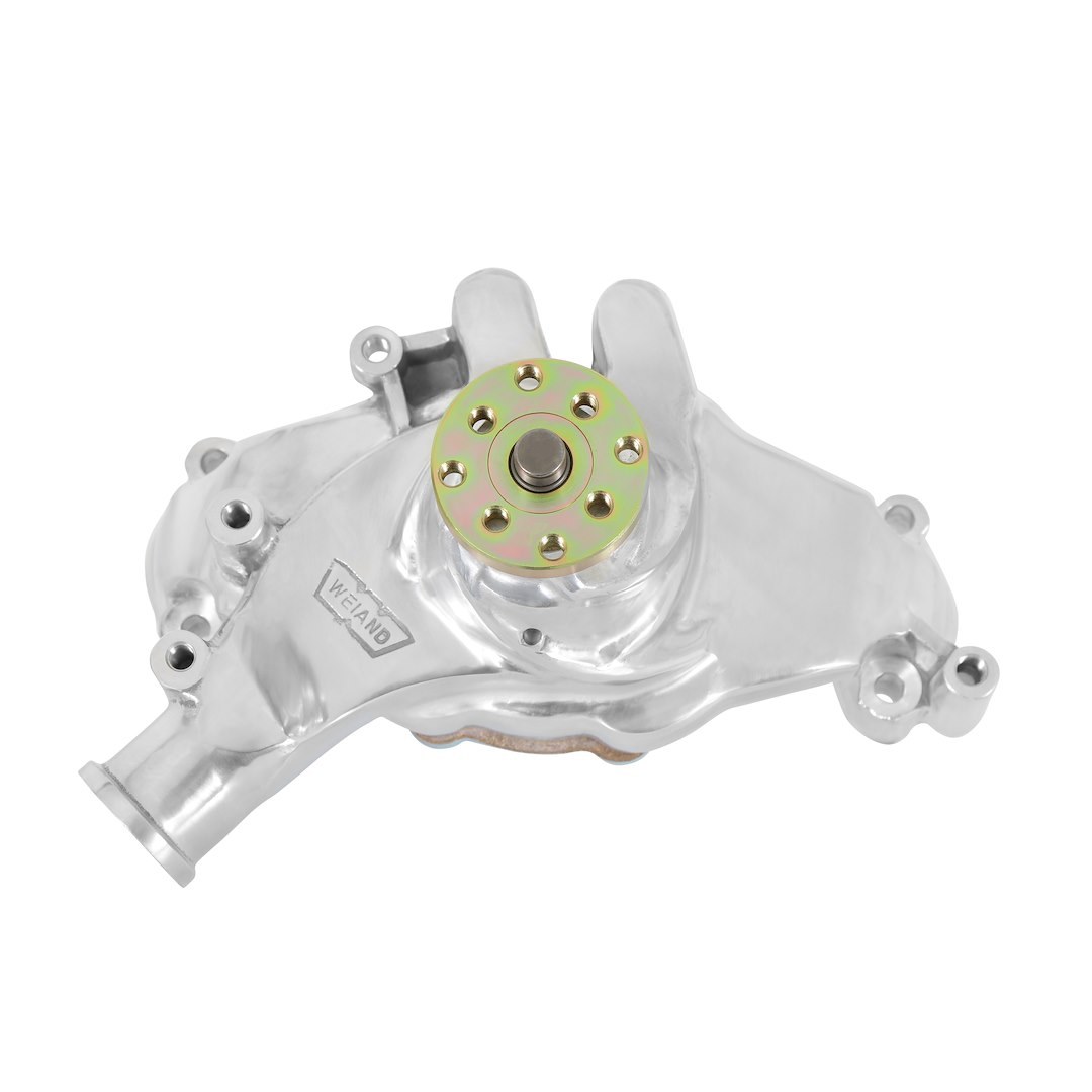 Weiand Water Pump, Action+plus, For Use with Big Block Chevy Engines, Long, Polished, Aluminum – 9242P