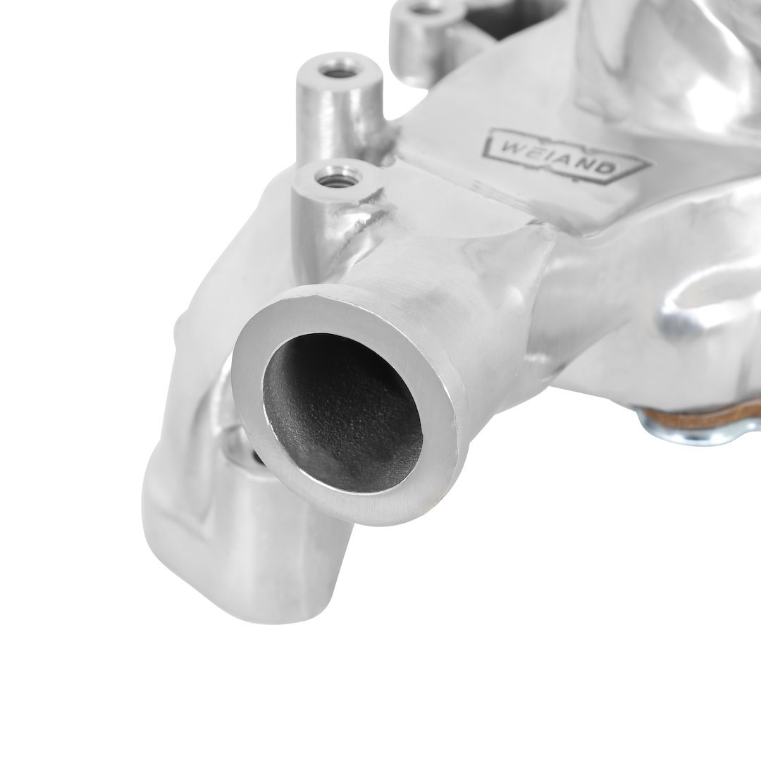 Weiand Water Pump, Action+plus, For Use with Big Block Chevy Engines, Long, Polished, Aluminum – 9242P