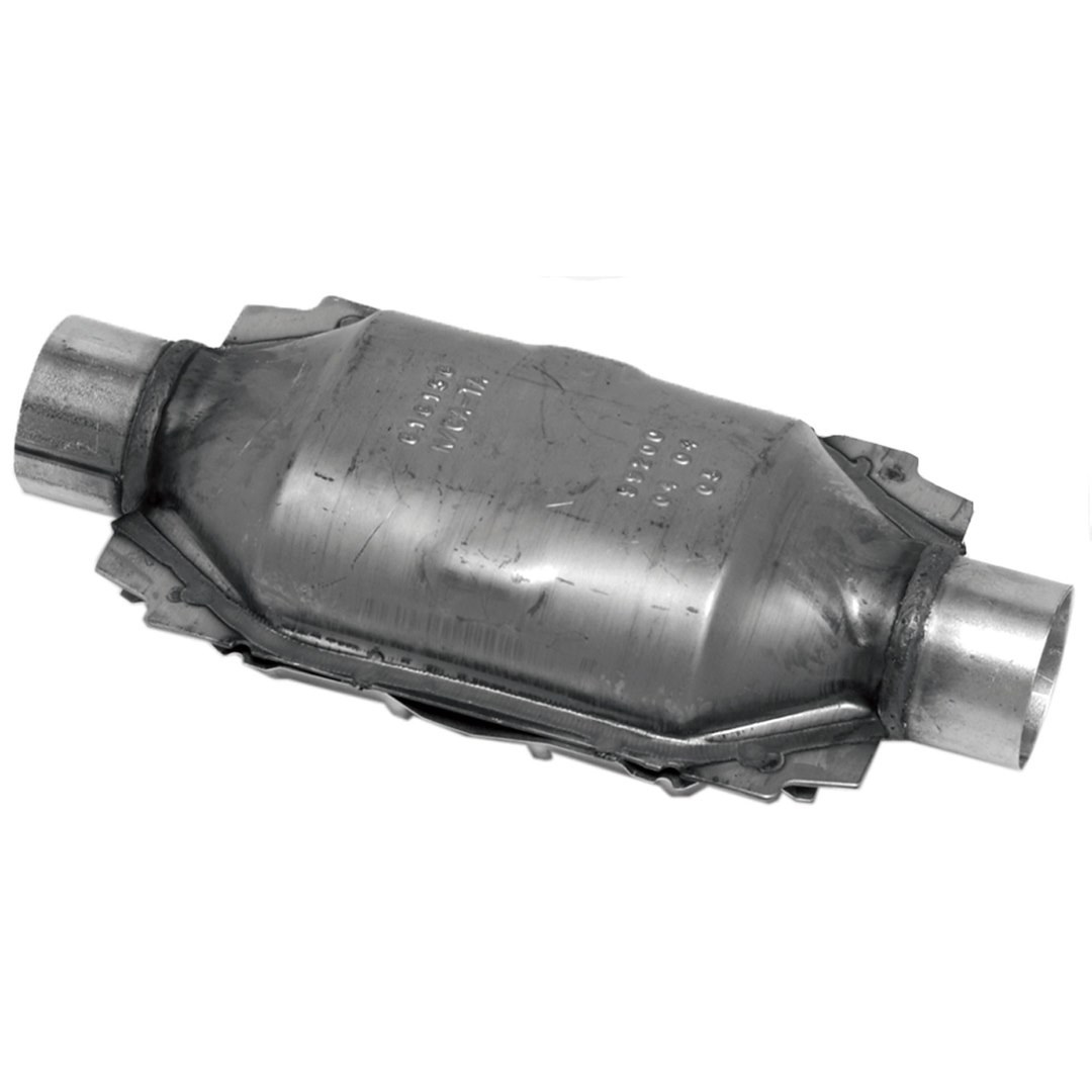 Walker Exhaust Catalytic Converter, Epa Standard Universal, Small Oval Stainless Steel Case, Single 2-1/4 Inch Slip-Fit Inlet – 15037