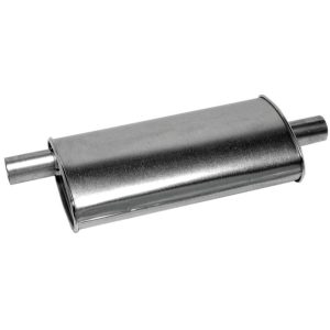 Walker Exhaust Exhaust Muffler, Tru-Fit Universal, Single 2-1/2 Inch Offset Inlet, Single 2-1/4 Inch Centered Outlet – 18112