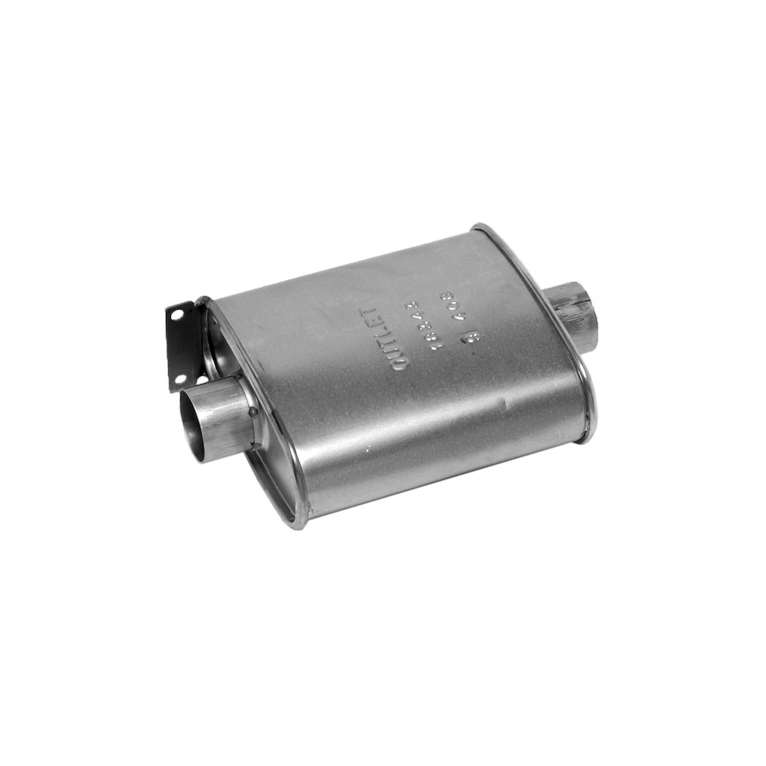 Walker Exhaust Exhaust Muffler, Soundfx Direct Fit, Single 2 Inch Centered Inlet, Single 2 Inch Centered Outlet, 12 Inch Overall Length – 18343
