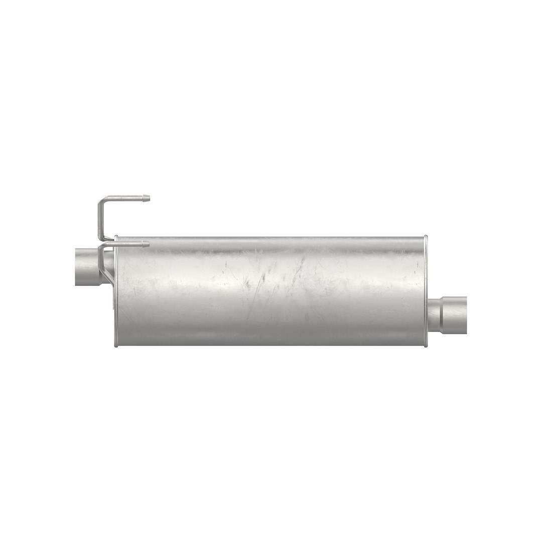Walker Exhaust Exhaust Muffler, Quiet-Flow SS Muffler Assembly, Oval Stainless Steel Case, Single 3 Inch Offset Pipe Connection Inlet – 21240