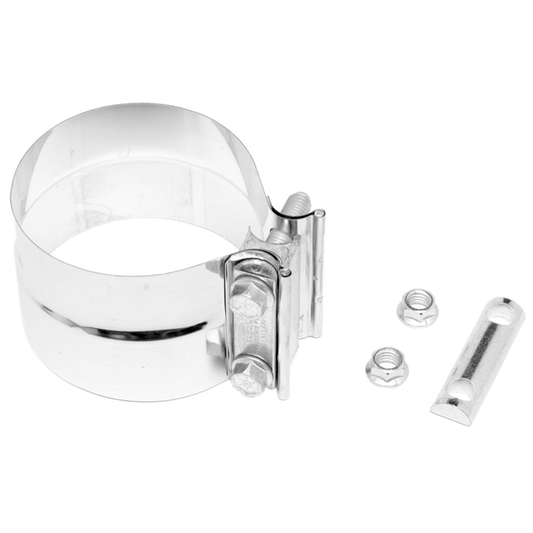 Walker Exhaust Exhaust Clamp, Torctite, Band Clamp, 2-1/2 Inch Diameter, Stainless Steel, Single – 33220