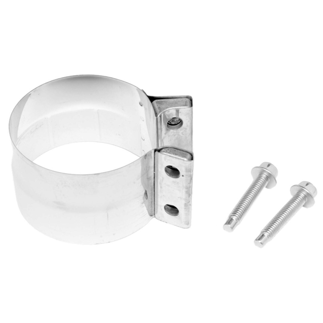 Walker Exhaust Exhaust Clamp, Band Clamp, 2 Inch Diameter, Heavy Duty, Stainless Steel, Single, Lap Joint – 33230