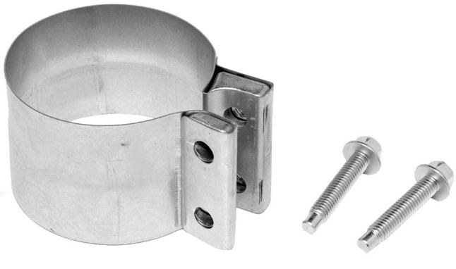 Walker Exhaust Exhaust Clamp, Band Clamp, 2-1/2 Inch Diameter, Heavy Duty, Aluminized Steel, Single, Lap Joint – 33976