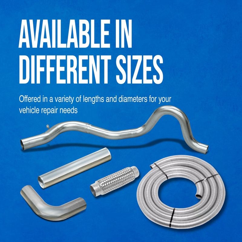 Walker Exhaust Exhaust Pipe, 2-1/2 Inch Outside Diameter, 14 Gauge Aluminized Steel, 0.069 Inch Wall Thickness, 10 Foot Length – 49049