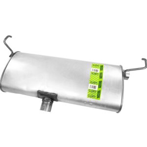 Walker Exhaust Exhaust Muffler, Quiet-Flow SS, 11 Inch Width X 5-1/2 Inch Height Oval Stainless Steel Case – 50071