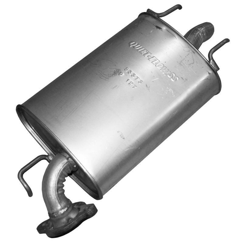 Walker Exhaust Exhaust Muffler, Quiet-Flow SS Muffler Assembly, Single 2 Inch Offset Inlet, Single 2 Inch Offset Outlet – 53373