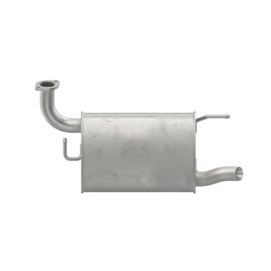 Walker Exhaust Exhaust Muffler, Quiet-Flow SS Muffler Assembly, Oval Stainless Steel Case, Single 2.12 Inch Inlet, Single 2 Inch Outlet – 73053